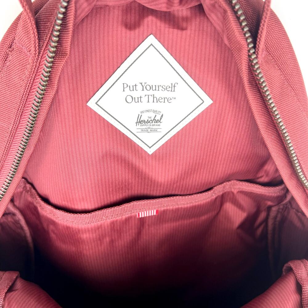 HERSCHEL SUPPLY CO. Nova Quilted Backpack Oxblood Red NWT - Picture 9 of 12